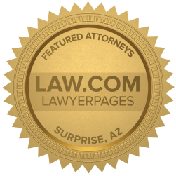 Featured Surprise, AZ Car Accident Lawyers Badge