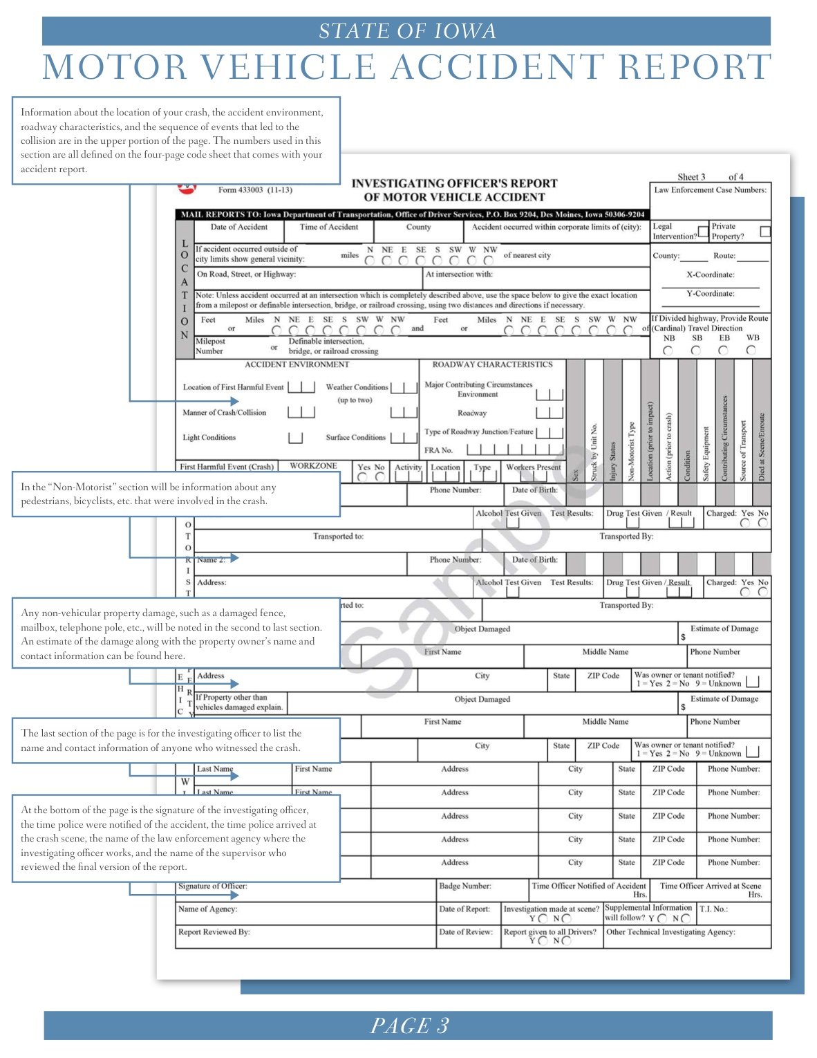 Iowa Accident Report page 3