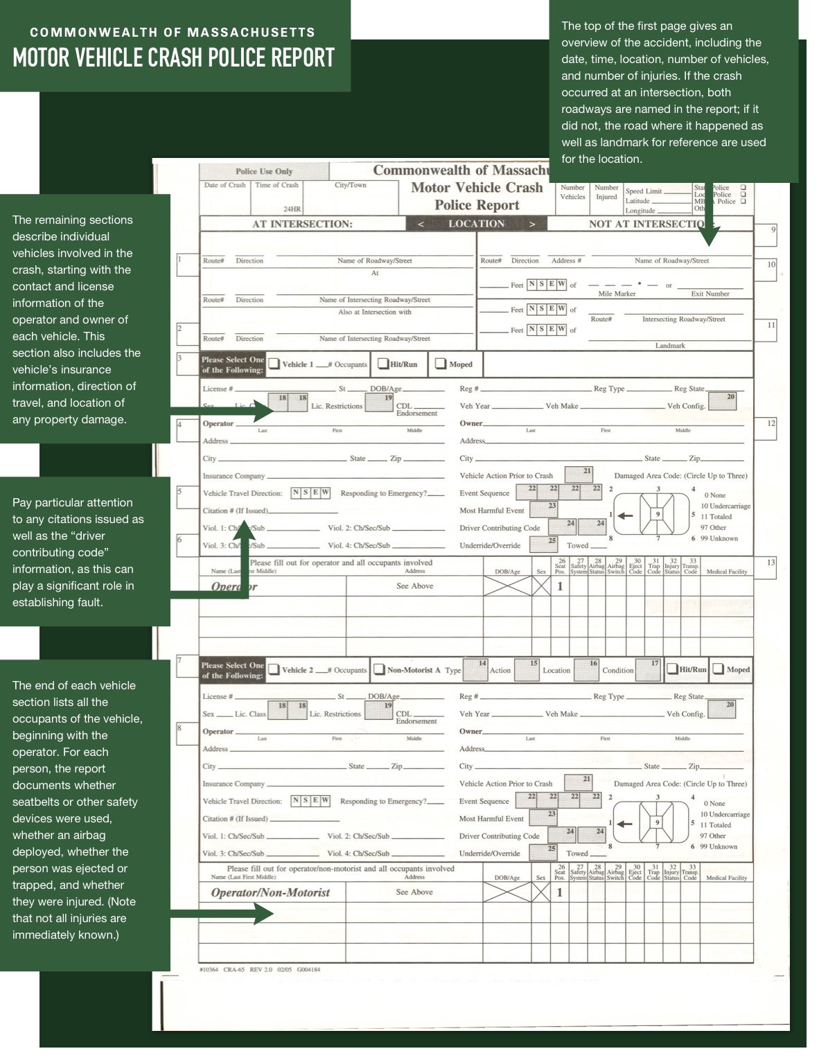 Massachusetts Accident Report page 1
