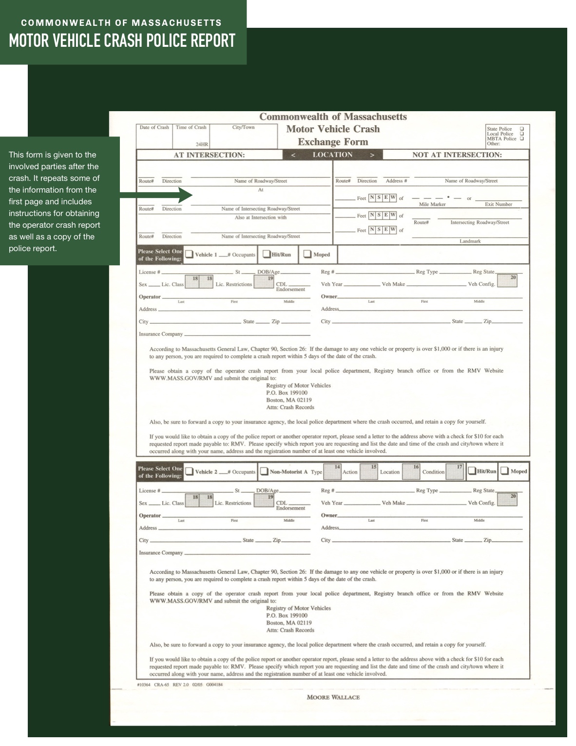 Massachusetts Accident Report page 3