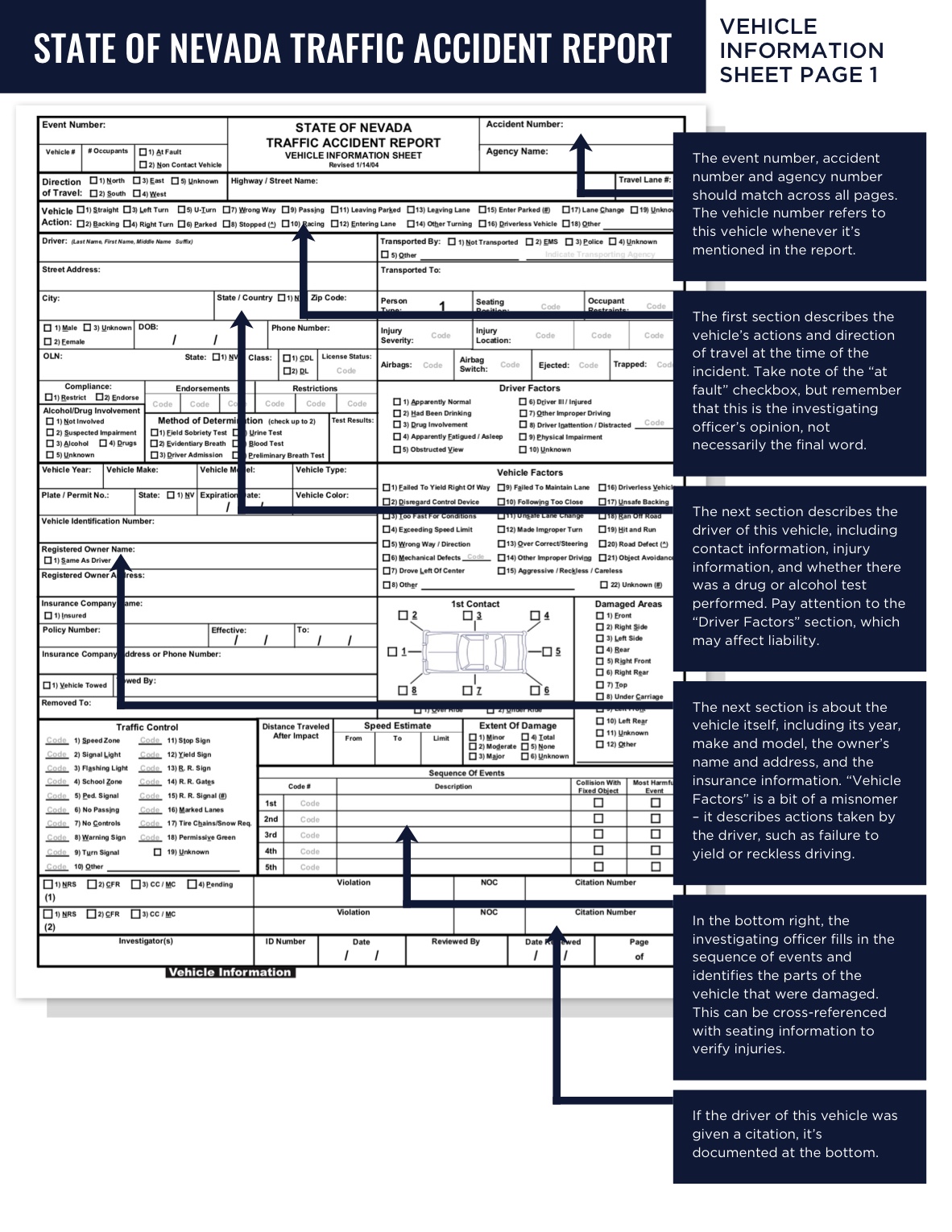 Nevada Accident Report page 1