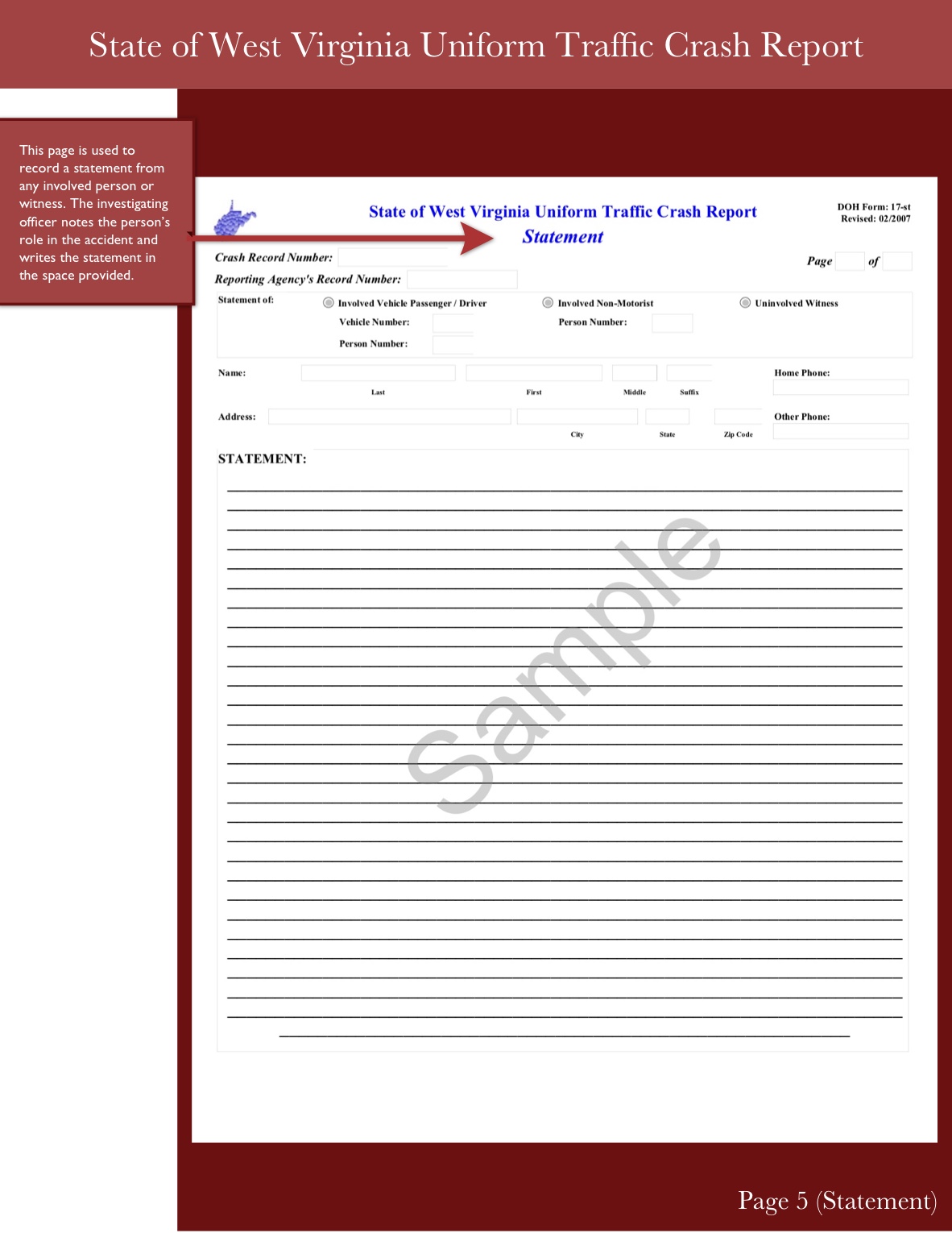 West Virginia Accident Report page 5